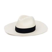 Borsalino Panama Fine Straw Hat White, Dam