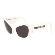 Balenciaga Solglasögon med Oregelbunden Form White, Dam