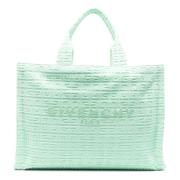 Givenchy Grön Jacquard Bomull Toteväska Green, Dam