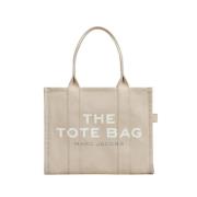 Marc Jacobs Stor Tote Shoppingväska med Slogan Beige, Dam