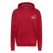 Tommy Hilfiger Röd Hoodie Streetwear Stil Red, Herr