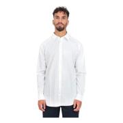 Armani Exchange Elegant Vit Jacquard Bomulls Skjorta White, Herr