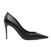 Dolce & Gabbana Spetsig Tå Nappa Pumps Black, Dam