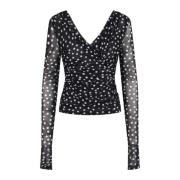 Dolce & Gabbana Polka-dot tulle topp Black, Dam