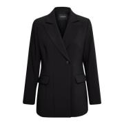 Soaked in Luxury Klassisk Fitted Blazer Jacka Svart Black, Dam