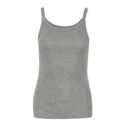 Soaked in Luxury Rollneck Tank Top Grå Melange Gray, Dam