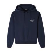 A.p.c. Unisex Hoodie Standard Rue Madame Blue, Herr