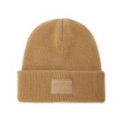 Iceberg Merinoull Stickad Beanie Mössa Beige, Herr