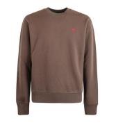 Ami Paris Stilig Sweatshirt för Män Brown, Herr