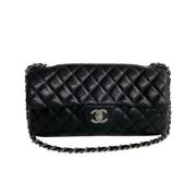 Chanel Vintage Pre-owned Laeder crossbodyvskor Black, Dam