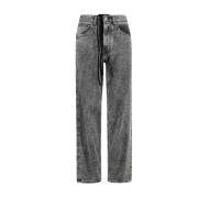 MM6 Maison Margiela Klassiska Denim Jeans med Fem Fickor Gray, Dam