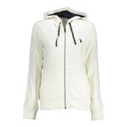 U.s. Polo Assn. Hoodie med dragkedja och brodyr White, Dam