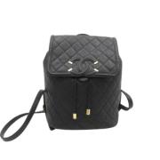 Chanel Vintage Pre-owned Laeder ryggsckar Black, Dam