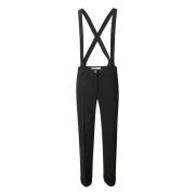 Alberto Biani Straight Leg Trousers with Suspender Detail Black, Dam