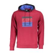 U.s. Polo Assn. Rosa Hoodie i Bomull med Logotyp Pink, Herr