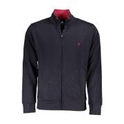 U.s. Polo Assn. Broderad Zip-Up Tröja med Fickor Blue, Herr