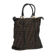 Fendi Vintage Pre-owned Canvas handvskor Brown, Dam