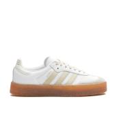 Adidas Beige/Vit/Gummi Samba Stil Sneakers White, Dam