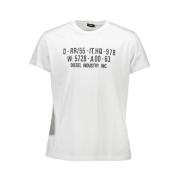 Diesel Vit Bomull T-shirt med Rund Hals White, Dam