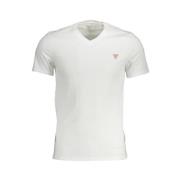 Guess Elegant vit V-ringad T-shirt White, Herr