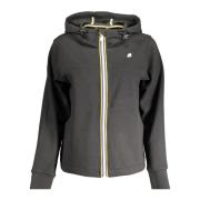 K-Way Svart Zip Hoodie Kvinnor Stilfull Black, Dam