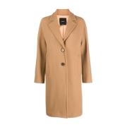 Pinko Single-Breasted Coats Brown, Dam