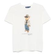 Polo Ralph Lauren Vit Polo Bear T-shirts och Polos White, Dam