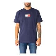 Tommy Hilfiger Blå Tryckt Långärmad T-shirt Blue, Herr