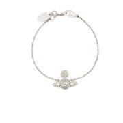 Vivienne Westwood Kristall Orb Hänge Halsband Gray, Dam