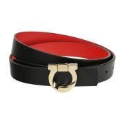 Salvatore Ferragamo Fashionable Womens Belt Line Black, Dam