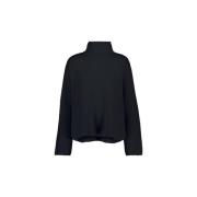 Allude Mysig Stickad Mockneck Sweater Blue, Dam