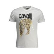 Cavalli Class Tryck Logo Kortärmad Bomullstee White, Herr