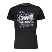 Cavalli Class Kortärmad Logotyp Tryck T-shirt Svart Black, Dam