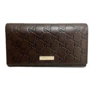 Gucci Vintage Pre-owned Laeder plnbcker Brown, Herr