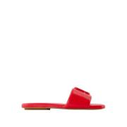 Marc Jacobs Röda Lädersandaler - Stiligt Design Red, Dam