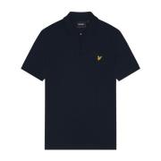 Lyle & Scott Zip Polo Shirt Blue, Herr