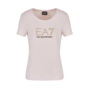 Emporio Armani EA7 Rosa T-shirts och Polos Kollektion Pink, Dam