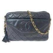 Chanel Vintage Pre-owned Laeder crossbodyvskor Black, Dam