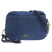 Coach Pre-owned Pre-owned Denim axelremsvskor Blue, Dam