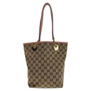 Gucci Vintage Pre-owned Canvas gucci-vskor Beige, Dam