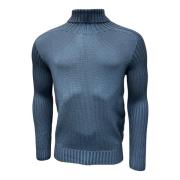 Gran Sasso Rainwool Turtleneck Sweater Blue, Herr