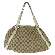 Gucci Vintage Pre-owned Canvas gucci-vskor Beige, Dam