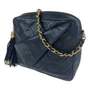 Chanel Vintage Pre-owned Laeder crossbodyvskor Black, Dam