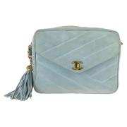 Chanel Vintage Pre-owned Laeder crossbodyvskor Blue, Dam