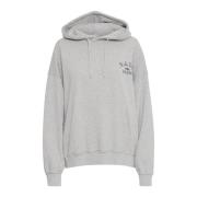 Ball Cool Logo Hoodie Sweatshirt Grey Melange Gray, Dam