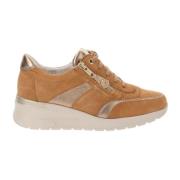 Cinzia Soft Läder Sneakers för Kvinnor Brown, Dam