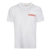 Marni Logo T-shirt Casual Mode White, Herr