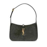 Saint Laurent Grön Python Axelremsväska Black, Dam