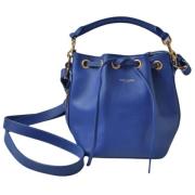 Yves Saint Laurent Vintage Pre-owned Laeder handvskor Blue, Dam