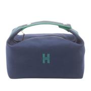 Hermès Vintage Pre-owned Canvas necessrer Blue, Dam